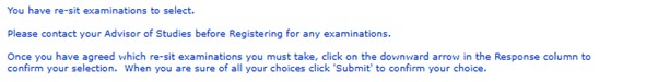 Resit selection